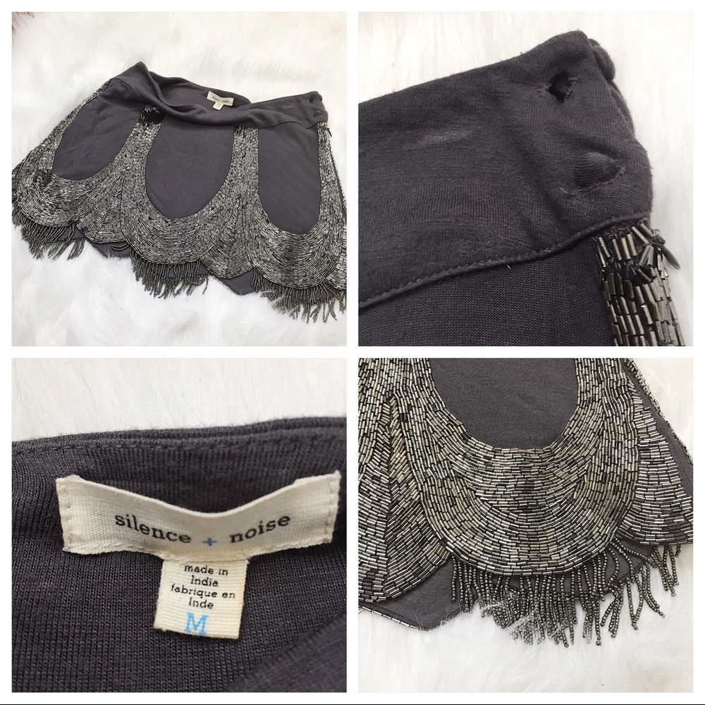 🚫SOLD🚫 Anthropologie Silence Noise Beaded Skirt